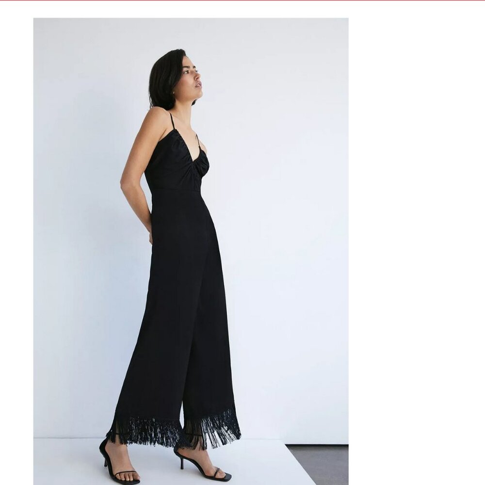 Get Your Fringe on!!  Warehouse Tassel Jumpsuit from Nasty Gal - Size 6 - NWT
